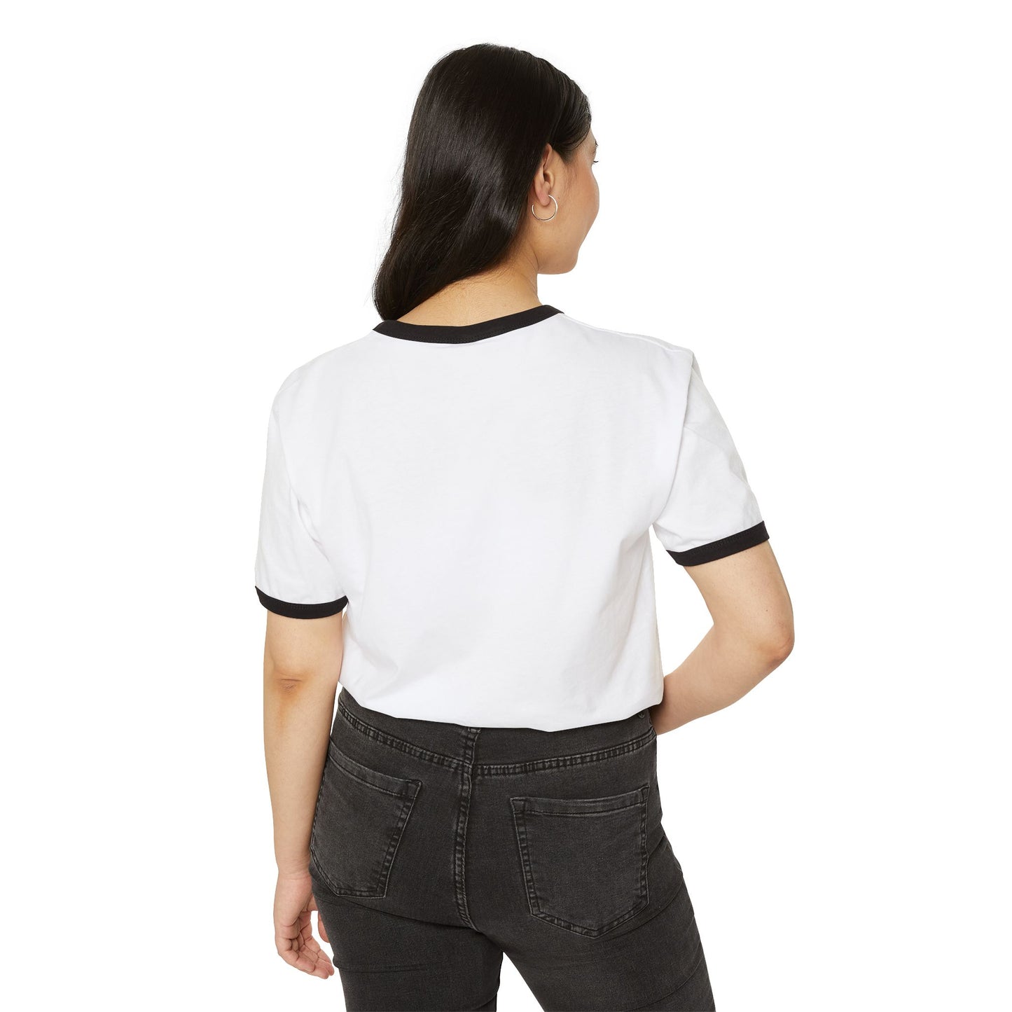 Drama Mama Ringer Tee — Retro Checkerboard Theater Mask T‑Shirt