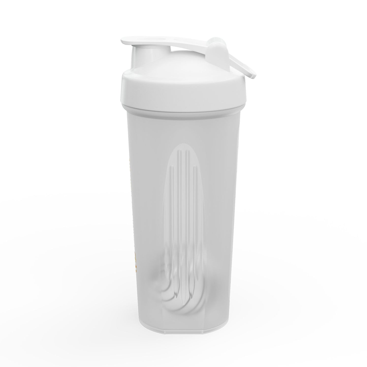Protein Shaker Bottle with Gold 'Curtain Call Collective' Vertical Design — Gym Blender Cup