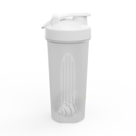 Protein Shaker Bottle with Gold 'Curtain Call Collective' Vertical Design — Gym Blender Cup