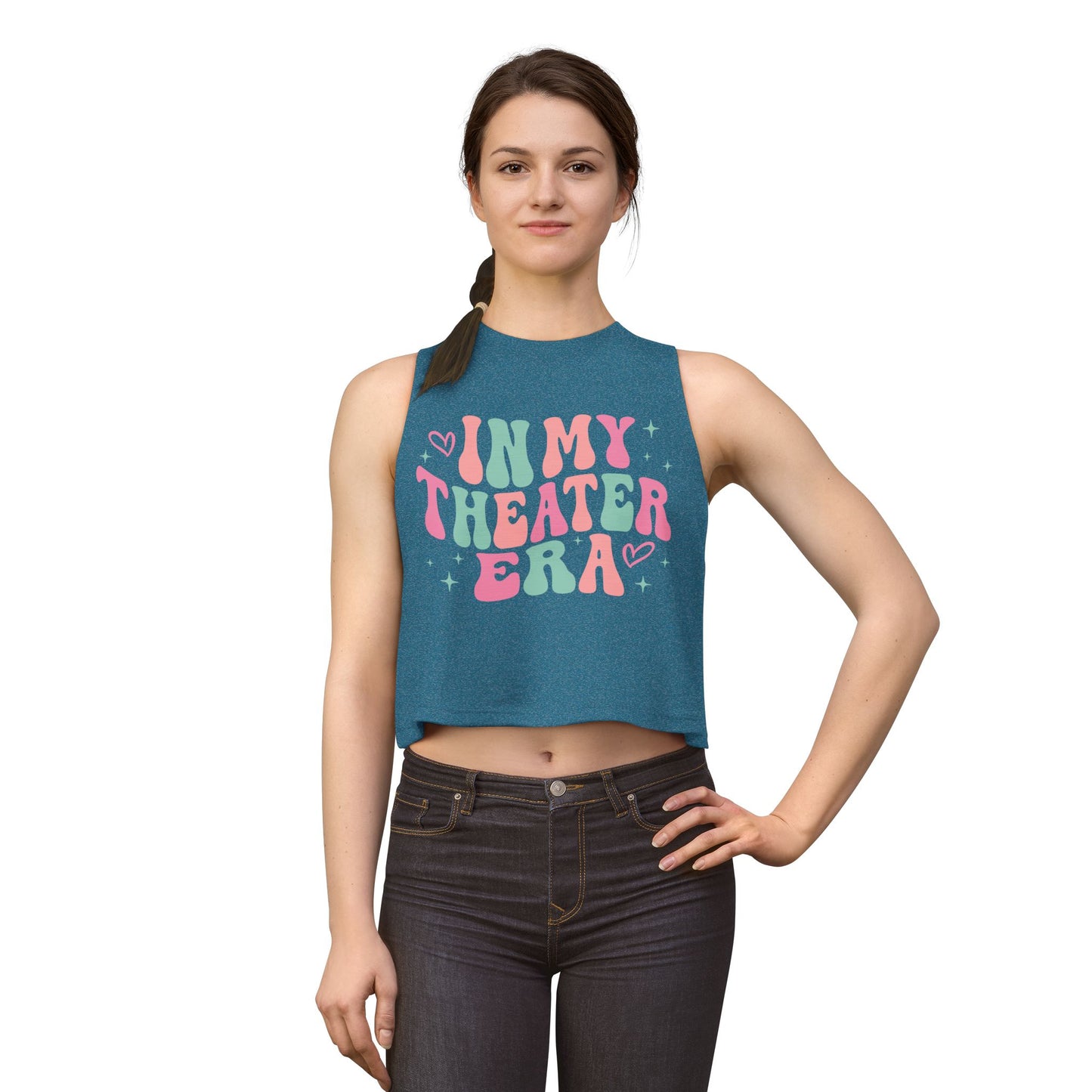 Crop Top — "In My Theater Era" Retro Pastel Musical Tee