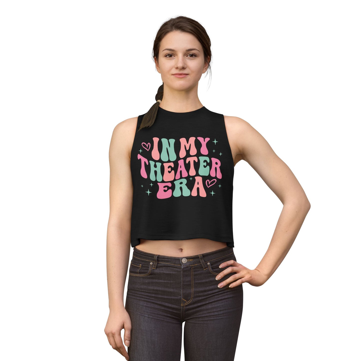 Crop Top — "In My Theater Era" Retro Pastel Musical Tee