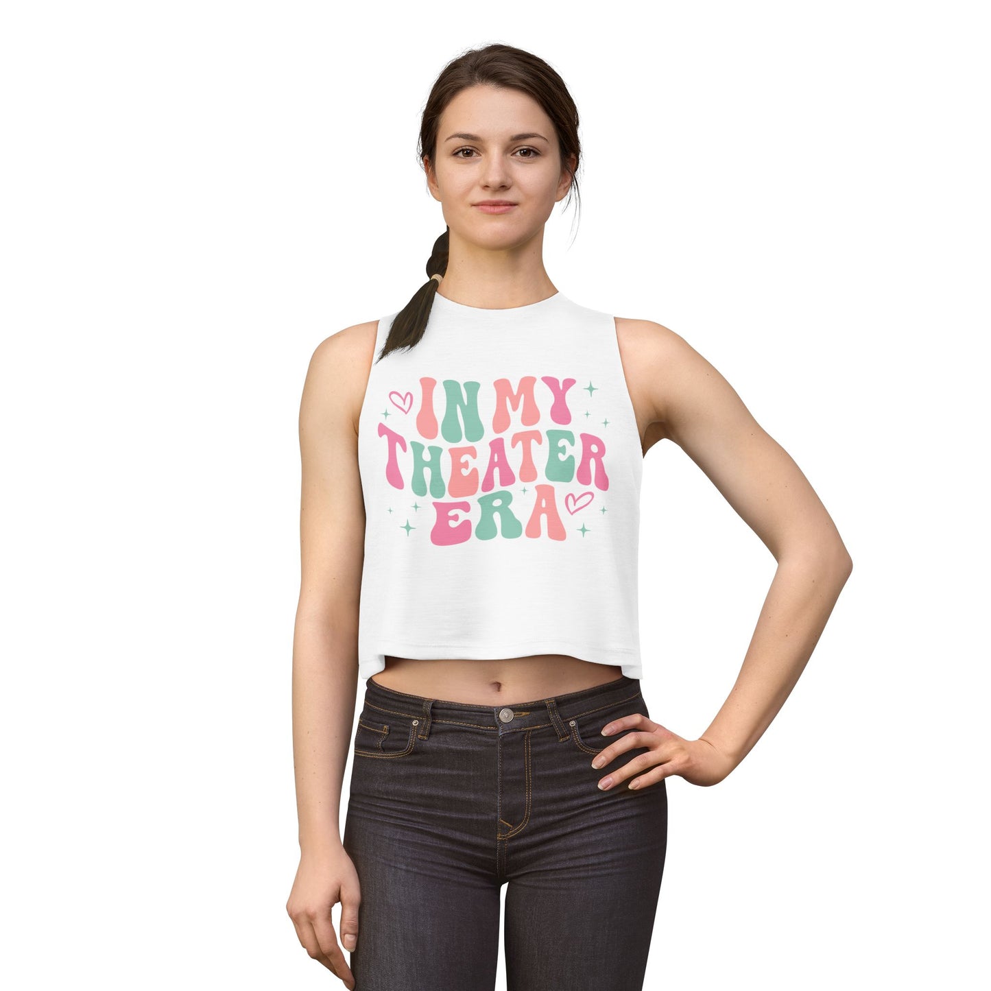 Crop Top — "In My Theater Era" Retro Pastel Musical Tee